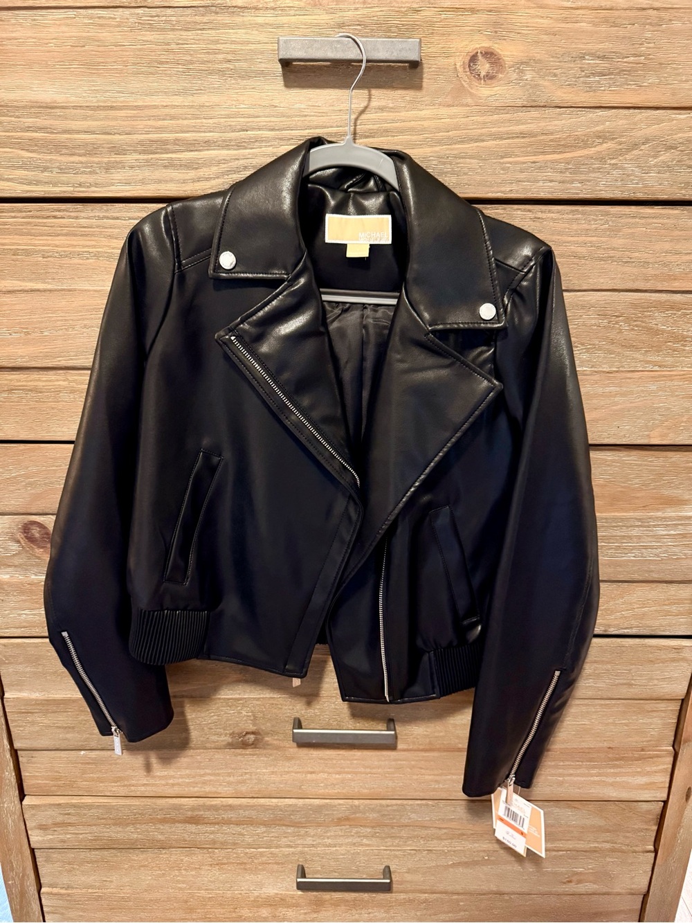 Black Michael Kors Leather Jacket